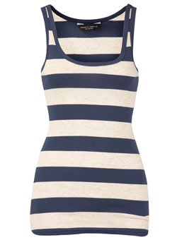 Dorothy Perkins Oatmeal/navy stripe vest