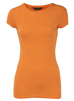 Orange marl short sleeve crew