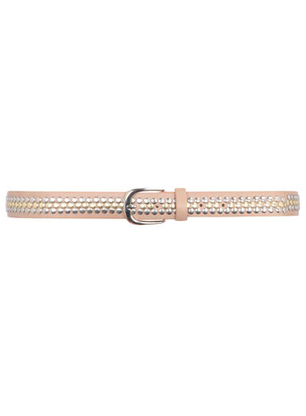 Peach triple stud jeans belt