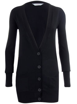 Petite black boyfriend cardigan
