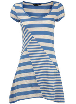 Dorothy Perkins Petite blue oatmeal tunic