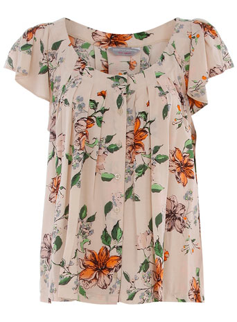 Dorothy Perkins Petite cream floral blouse DP79430755