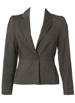 Petite grey pleat seam jacket