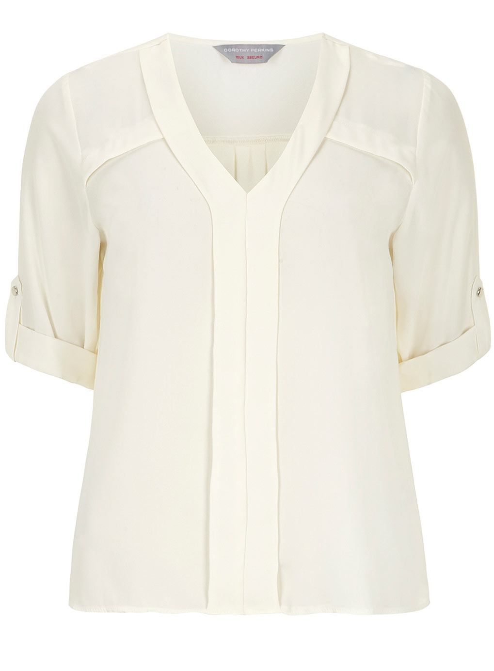 Dorothy Perkins Petite Ivory V Neck Blouse 79232382