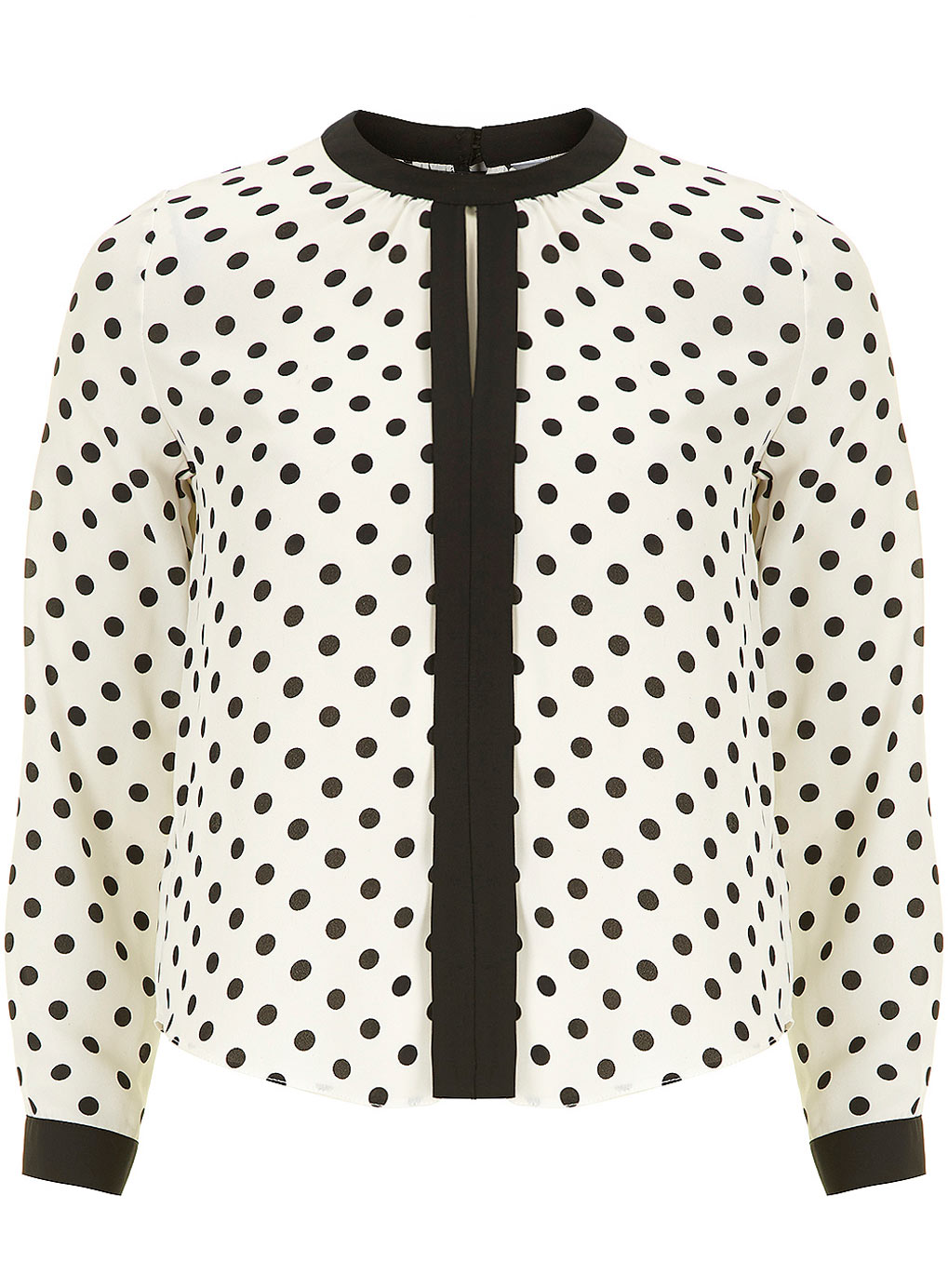 Dorothy Perkins Petite Spot Long Sleeve Blouse 79236082