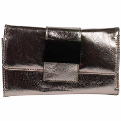 Dorothy Perkins Pewter metal plate purse