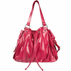 Pink buckle duffle bag