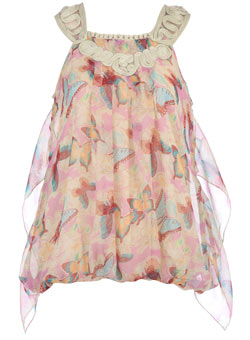 Dorothy Perkins Pink butterfly chiffon top