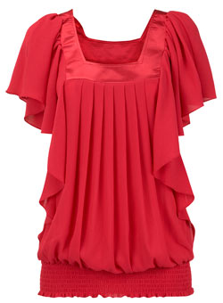 Dorothy Perkins Pink flutter sleeve top