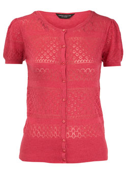 Dorothy Perkins Pink pointelle cardigan