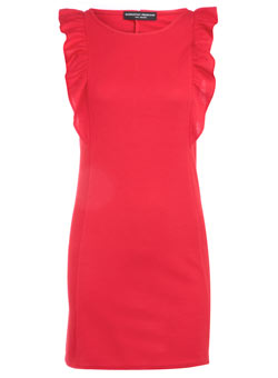 Dorothy Perkins Red frill ponti tunic