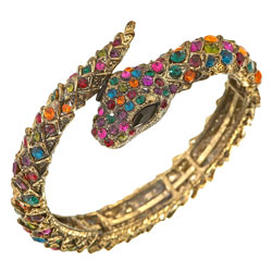 Rhinestone Snake Bracelet
