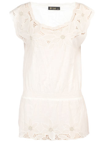 Dorothy Perkins Rise cream cutwork blouse DP51000280