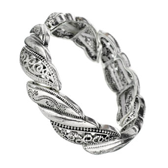 Silver engraved bracelet