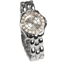 Dorothy Perkins Silver sporty diamante watch