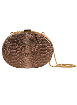 Snake oval clutch