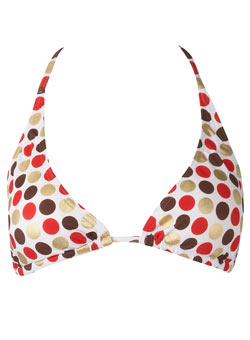 Spot halter bikini top