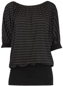 Dorothy Perkins Tall black/grey batwing top