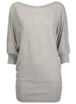 Tall grey batwing jumper