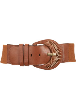 Dorothy Perkins Tan fan buckle belt