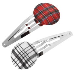 Dorothy Perkins Tartan Button Clips