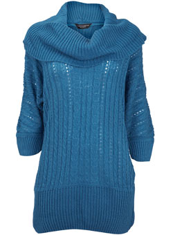 Dorothy Perkins Teal batwing jumper