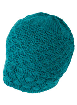 Teal slouchy bowl beanie