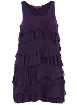 Dorothy Perkins Uttam purple ruffle top