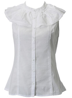 Dorothy Perkins White clown collar shirt