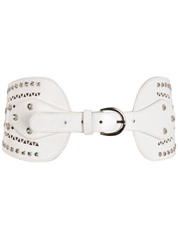 Dorothy Perkins White cutwork stud belt