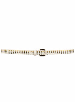 Dorothy Perkins White multi stud skinny belt