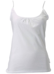 Dorothy Perkins White satin trim scoop cami