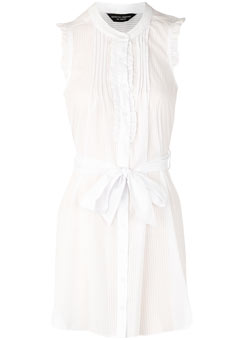 Dorothy Perkins White stripe long line shirt