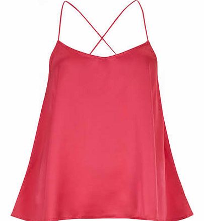 Womens Alice & You Hot Pink Satin Cami Top- Pink