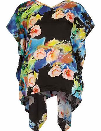 Womens Alice & You Multi Floral Batwing Kaftan-