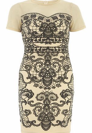 Dorothy Perkins Womens Amy Childs Paloma Puff Print Dress- White