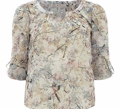 Womens Billie & Blossom Pastel Floral Top-