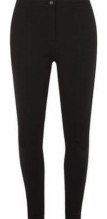 Womens Black button front treggings- Black