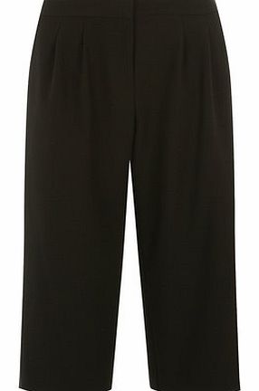 Womens Black Crepe Culottes- Black DP66793301