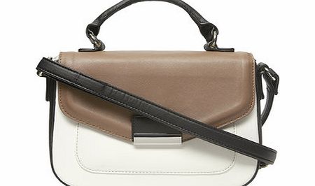 Dorothy Perkins Womens Black mix contrast saddle bag- Black