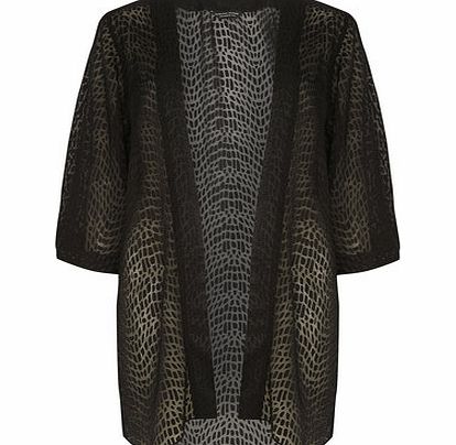 Dorothy Perkins Womens Black Printed Kimono- Black DP05503701