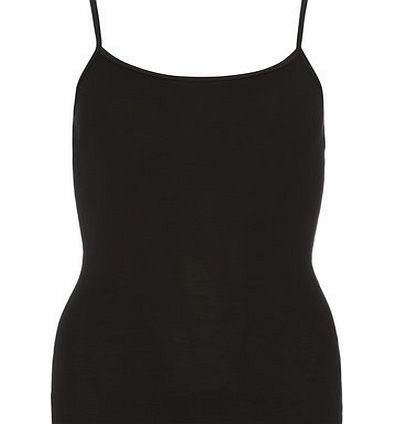 Dorothy Perkins Womens Black satin trim cami top- Black DP56349810