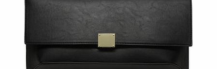 Dorothy Perkins Womens Black structured clutch bag- Black