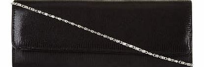 Womens Black textured clutch bag- Black DP22241010