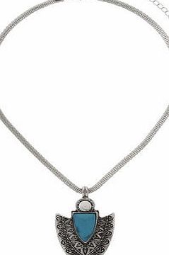 Dorothy Perkins Womens Blue Stone Arrow Necklace- Blue DP49815945