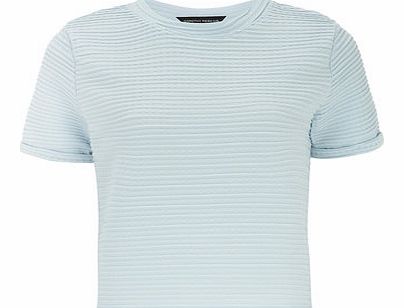 Dorothy Perkins Womens Blue textured tee- Blue DP05468450