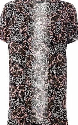 Dorothy Perkins Womens Blush and black boho kimono- Pink