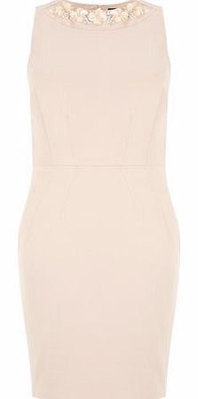 Dorothy Perkins Womens Blush Daisy Embellished Dress- Blush