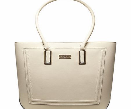 Dorothy Perkins Womens Bone panel landscape tote bag- White