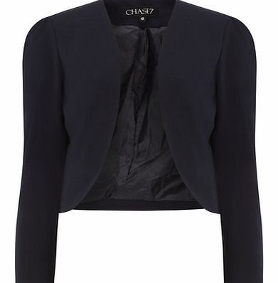 Dorothy Perkins Womens Chase 7 Navy Bolero Jacket- Blue DP61180036